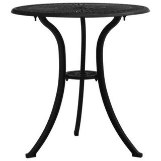 vidaXL Table de jardin Noir 62x62x65 cm Aluminium coulé 315580