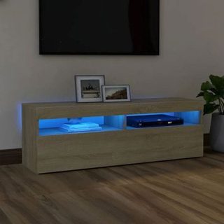 vidaXL Meuble TV avec Lumières LED, Armoire de Télévision, Meuble Télé de Salon, Armoire Basse Salle de Séjour Intérieur, 804376