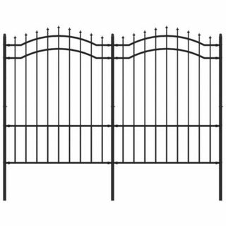 Clôture de jardin Woerden avec pointe en forme de lance, acier noir 240 x 150 cm vidaXL