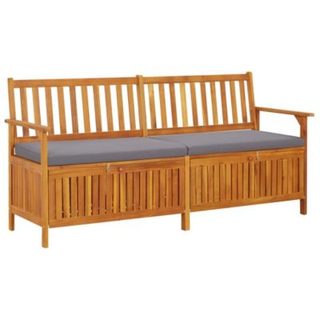 Banc de rangement avec coussin 170 cm Bois d'acacia solide vidaXL
