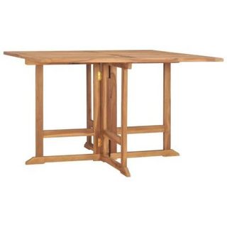 vidaXL Table à dîner de jardin pliable, 110x110x75 cm Teck massif