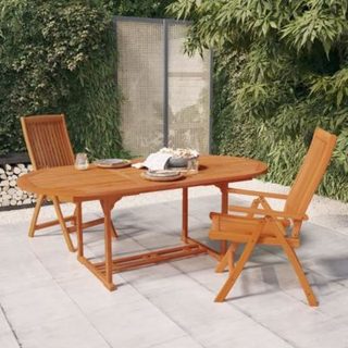 vidaXL Table de jardin 200x100x75 cm Bois d'eucalyptus solide 316068