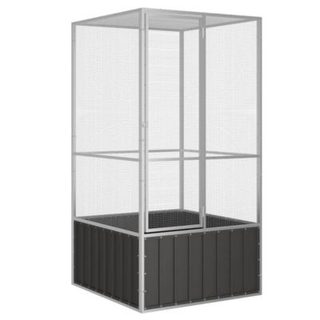 Cage à oiseaux Anthracite 111x107x211,5 cm Acier galvanisé vidaXL