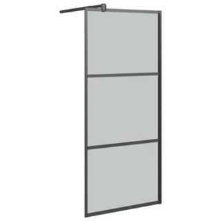 Paroi de douche 80x195 cm Verre ESG foncé Noir vidaXL