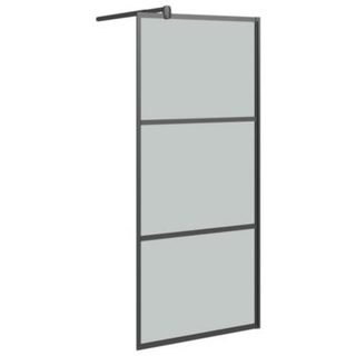 Paroi de douche 90x195 cm Verre ESG foncé Noir vidaXL