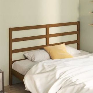 vidaXL Tête de lit Marron miel 126x4x100 cm Bois massif de pin 817633