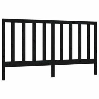 vidaXL Tête de lit Noir 206x4x100 cm Bois massif de pin 817714