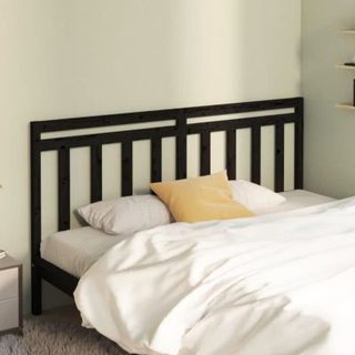 vidaXL Tête de lit Noir 186x4x100 cm Bois massif de pin 817809