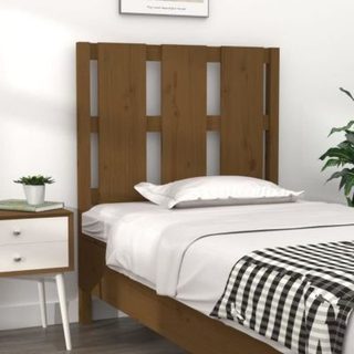 vidaXL Tête de lit Marron miel 80,5x4x100 cm Bois massif de pin 817968