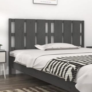 vidaXL Tête de lit Gris 165,5x4x100 cm Bois massif de pin 818002
