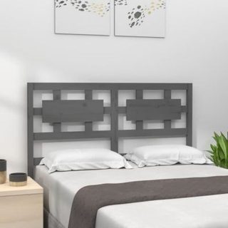 vidaXL Tête de lit Gris 205,5x4x100 cm Bois massif de pin 818062