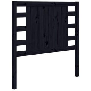 vidaXL Tête de lit Noir 81x4x100 cm Bois massif de pin 818749