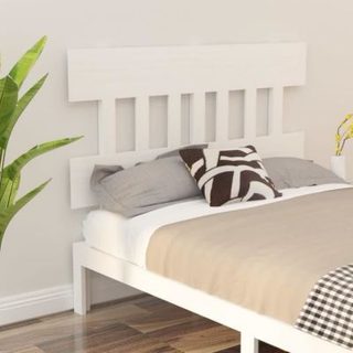 vidaXL Tête de lit Blanc 123,5x3x81 cm Bois massif de pin 819111