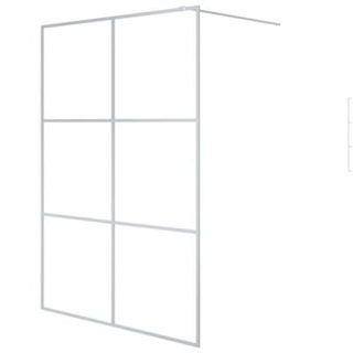 Paroi de douche Argenté 140x195 cm Verre ESG transparent vidaXL