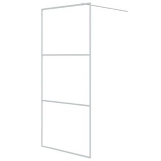 Paroi de douche Blanc 90x195 cm Verre ESG transparent vidaXL