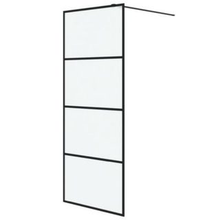Paroi de douche Noir 80x195 cm Verre ESG dépoli vidaXL