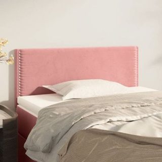 vidaXL Tête de Lit Meuble de Chambre à Coucher Accessoire de Lit Simple Tête de Cadre de Lit Intérieur Rose 100x5x78/88 cm 345923