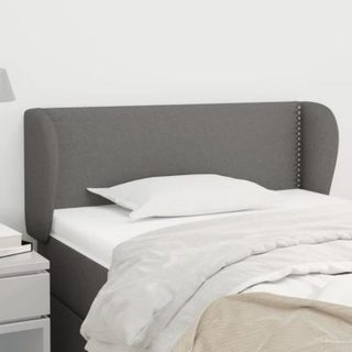 vidaXL Tête de lit avec oreilles Gris foncé 83x23x78-88 cm Tissu3116979