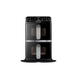 Friteuse Electrique  sans huile PHILIPS - Airfryer Série 4000 Vertical Duo NA461/00 - Capacité 10 L - Double cuve - 2750W