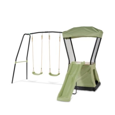 Aire de jeux avec toboggan et double balançoire EXIT Ivy