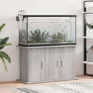 Support pour aquarium sonoma gris 101x41x58cm bois d ingénierie
