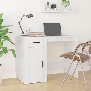 816784 vidaXL Bureau Blanc 100x49x75 cm Bois d'ingénierie