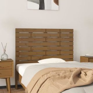 824716 vidaXL Tête de lit murale Marron miel 106x3x63 cm Bois massif de pin