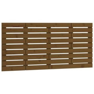 Tête de lit murale Marron miel 156x3x63 cm Bois massif de pin vidaXL