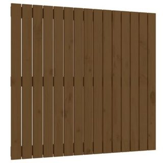 824886 vidaXL Tête de lit murale Marron miel 95,5x3x90 cm Bois massif de pin