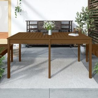 vidaXL Table de jardin marron miel 159,5x82,5x76 cm bois massif de pin 823979