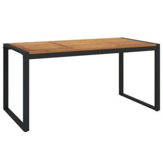 Table de jardin en acacia extérieure (70x160cm - Marron Foncé)
