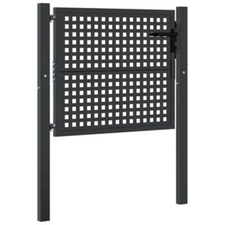Portail de jardin Anthracite 100x75 cm Acier vidaXL