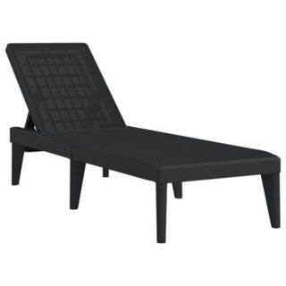 Chaise longue anthracite 186x60x29 cm PP vidaXL
