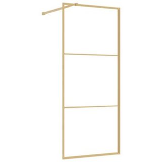 Paroi de douche avec verre ESG transparent doré 80x195 cm vidaXL