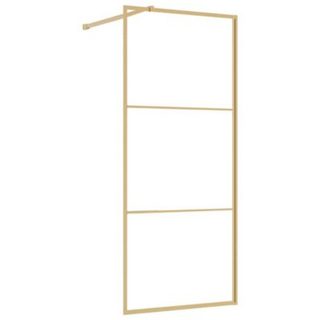 Paroi de douche avec verre ESG transparent doré 90x195 cm vidaXL