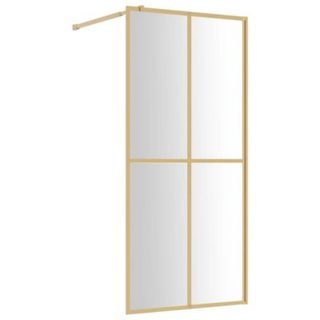 Paroi de douche avec verre ESG transparent doré 80x195 cm vidaXL