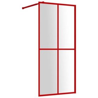 Paroi de douche avec verre ESG transparent rouge 100x195 cm vidaXL