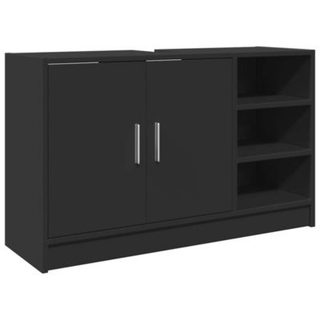 Armoire d'évier noir 90x29x55 cm bois d'ingénierie vidaXL