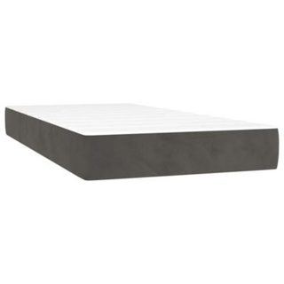Matelas à ressorts ensachés 80 x 210 x 20 cm Gris foncé vidaXL