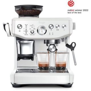 Machine expresso avec broyeur - SAGE - the Barista Express Impress SES876SST4EEU1 - Blanc Sel de Mer