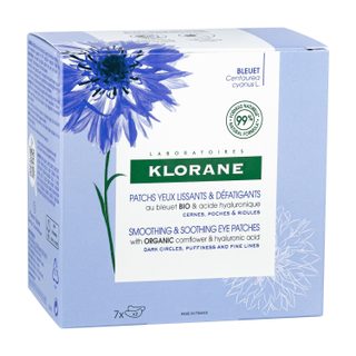Klorane Patchs Yeux Lissants Hydro Gel au Bleuet + Acide Hyaluronique 7 Paires