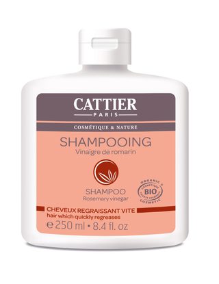 Cattier Shampooing Vinaigre de Romarin Bio  - Cheveux regraissant vite - 250 ml
