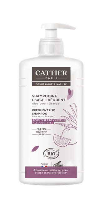 Cattier Shampooing Usage Fréquent - Sans Sulfates - 500ml Bio