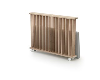 Webaby Parc Pliant Carré - Cali - 100 X 100 Cm - 4 Roulettes - Jusqu'a 24 Mois - Hetre Brut