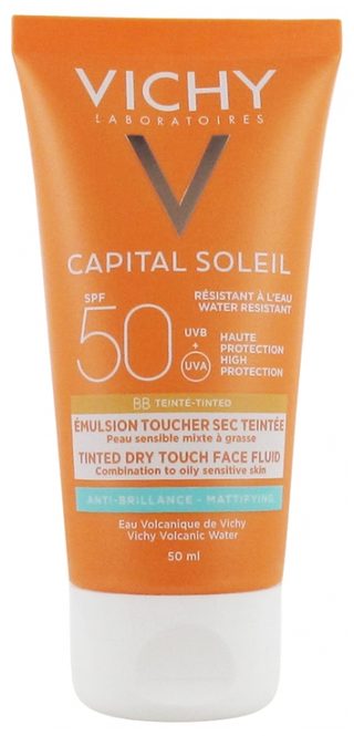 Capital Soleil BB émulsion toucher sec teintée SPF50  50ml