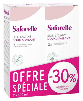 Saforelle soin lavant doux duo 500ml x2