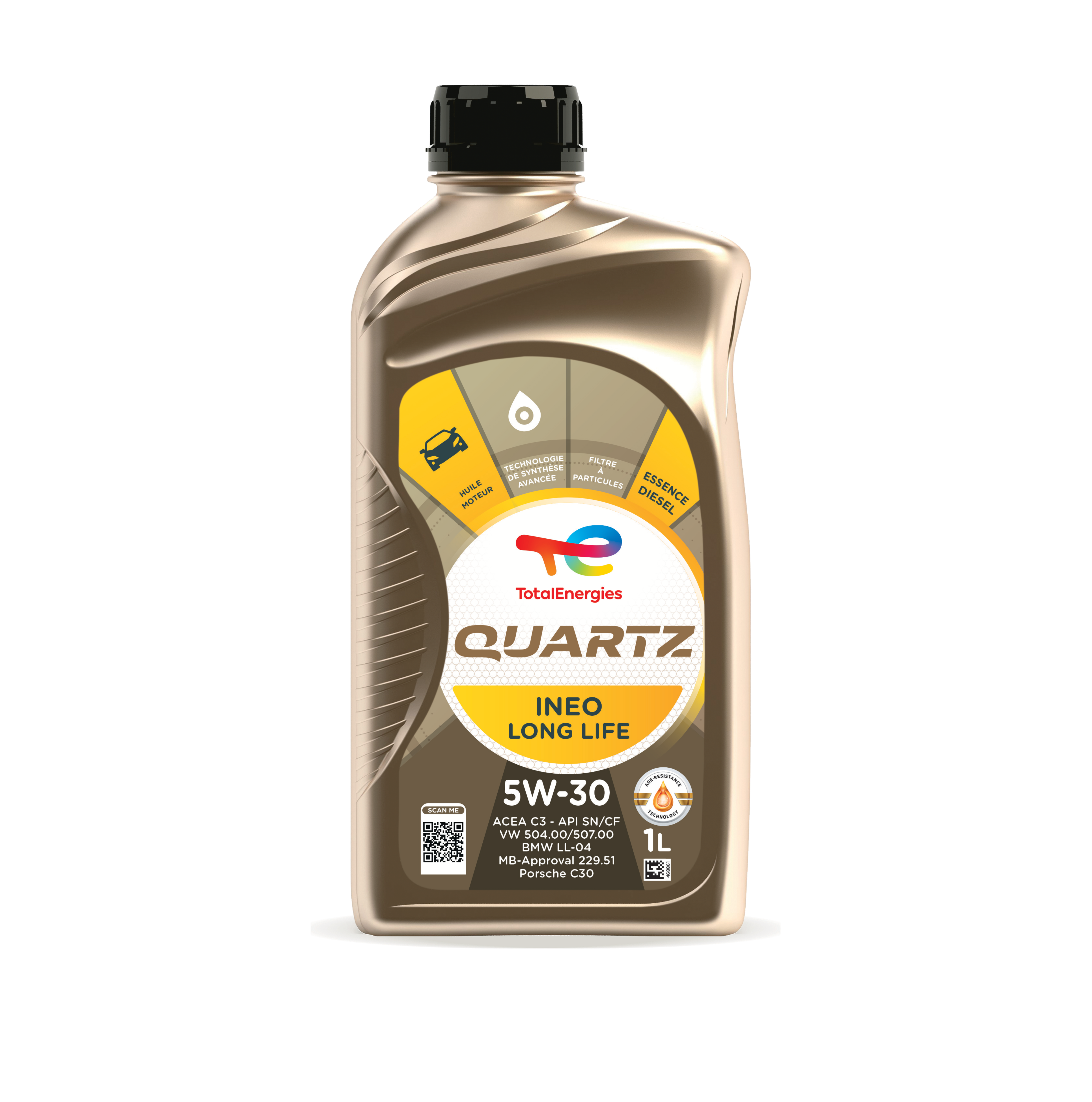 Totalenergies Huile moteur - Quartz Ineo Long Life 5W-30 - 1L