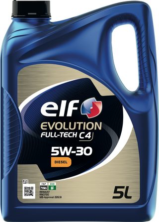 ELF Evolution Full-Tech C4 5W-30, Huile Moteur Diesel, 5 Litres
