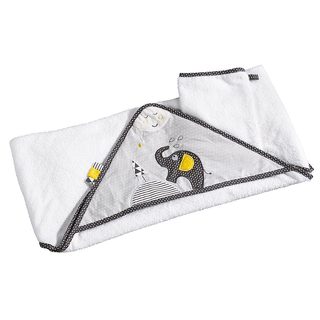 Sortie de bain et son gant en coton blanc - BABYFAN - SAUTHON