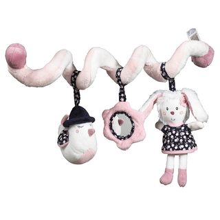 Spirale d'activités bébé en velours blanc - MISS FLEUR DE LUNE - SAUTHON